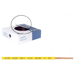 Cablu BiTOne H05V-K 0,5mm2 PVC galben 300V 500V | Electronic-mag.ro | Componente Electronice