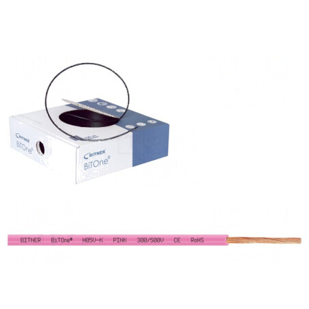 Cablu BiTOne H05V-K 0,5mm2 PVC roz 100m 300V 500V | Electronic-mag.ro | Componente Electronice