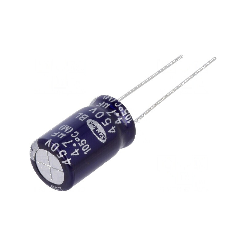 Condensator electrolitic low ESR 4,7uF 450VDC THT Ø10x16mm | Electronic-mag.ro | Componente Electronice