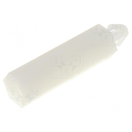 Distanţier PCB poliamidă 20mm naturală, cheie 5,5mm | Electronic-mag.ro | Componente Electronice