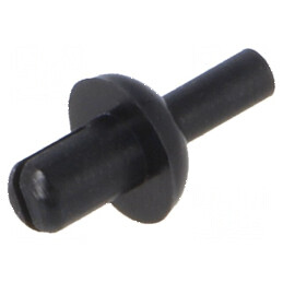 Diblu poliamidă neagră 4,5mm - orificiu montare 3,1mm | Electronic-mag.ro | Componente Electronice