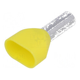 Vârf tub de capăt izolată dublă cupru 6mm2 12mm cositorit | Electronic-mag.ro | Componente Electronice