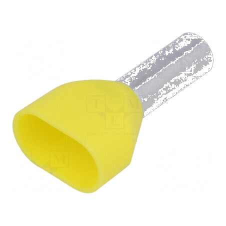 Vârf tub de capăt izolată dublă cupru 6mm2 12mm cositorit | Electronic-mag.ro | Componente Electronice