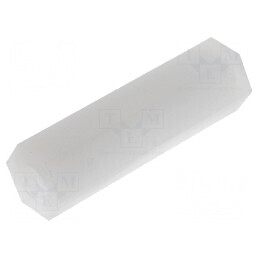 Piuliță distanțieră filetată hexagonală poliamidă M3 20mm | Electronic-mag.ro | Componente Electronice