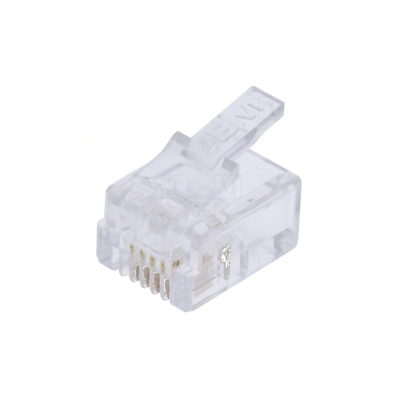Conector RJ11 6p4c cu mufă PIN 4, cablu IDC crimpat | Electronic-mag.ro | Componente Electronice Conector RJ11 6p4c cu mufă PIN 4, cablu IDC crimpat | Electronic-mag.ro | Componente Electronice