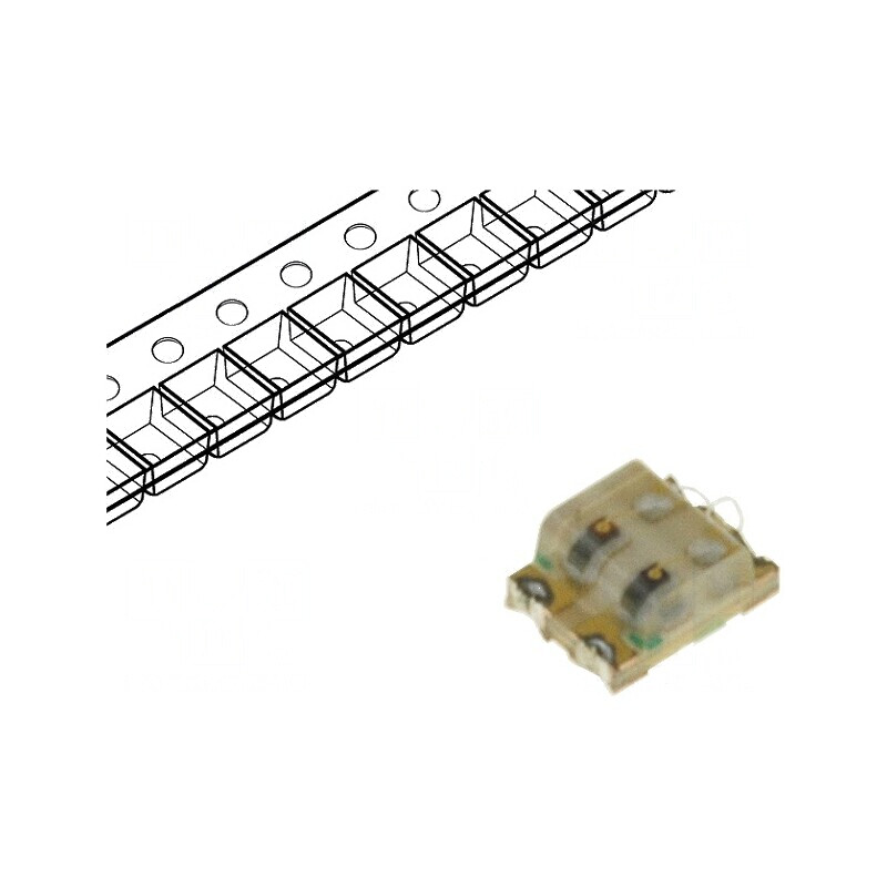 LED SMD 0605 roșie/verde 1,6x1,25mm 20mA 120° | Electronic-mag.ro | Componente Electronice