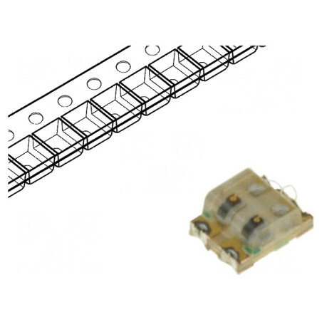LED SMD 0605 roșie/verde 1,6x1,25mm 20mA 120° | Electronic-mag.ro | Componente Electronice