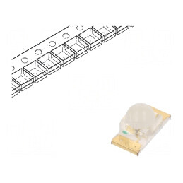 LED SMD 1206 galben 700-800mcd 3,2x1,6x1,8mm 40° 20mA 75mW | Electronic-mag.ro | Componente Electronice