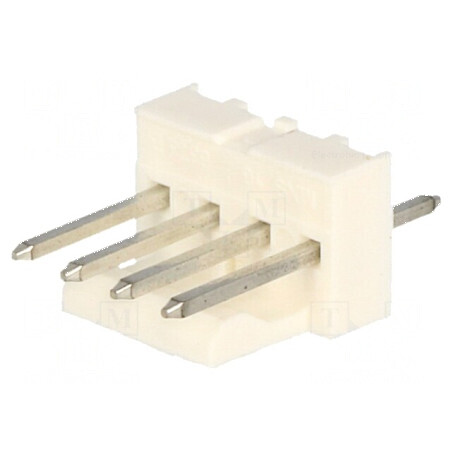 Conector cablu-placă soclu tată KK 254 2,54mm 4 pini THT alb | Electronic-mag.ro | Componente Electronice
