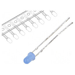 LED 3mm albastru 500mcd 40° convex | Electronic-mag.ro | Componente Electronice