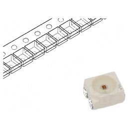 LED SMD PLCC4 ambră 1800-7100mcd 3,4x3x2,1mm 120° 50mA | Electronic-mag.ro | Componente Electronice