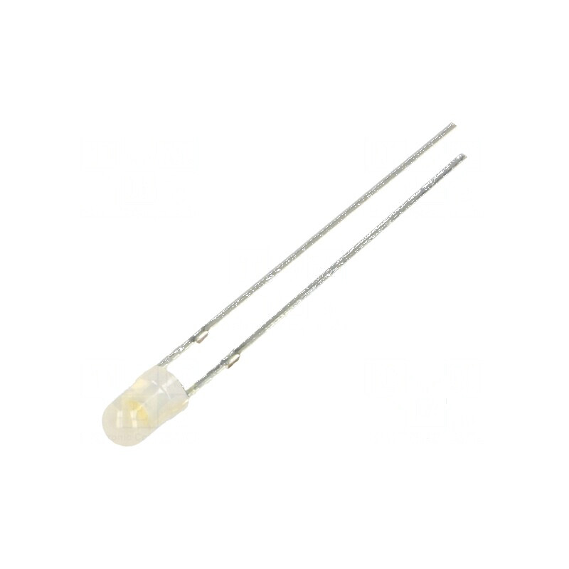LED 3mm alb cald 1560mcd 60° convex | Electronic-mag.ro | Componente Electronice
