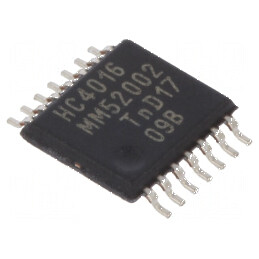 Comutator digital-analog 4 canale CMOS SMD TSSOP14 2÷6VDC HC | Electronic-mag.ro | Componente Electronice