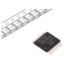 IC digital NOT HCT 6 CMOS TTL SMD TSSOP14 4,5-5,5VDC | Electronic-mag.ro | Componente Electronice