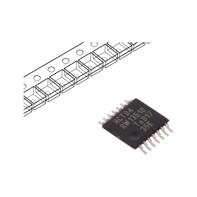 IC digital NOT HCT 6 CMOS TTL SMD TSSOP14 4,5-5,5VDC | Electronic-mag.ro | Componente Electronice