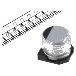 Condensator electrolitic SMD 470uF 10VDC Ø8x10mm ±20% 1000h | Electronic-mag.ro | Componente Electronice