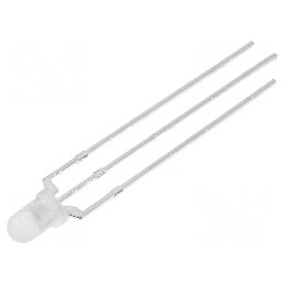 LED 3mm albastru/galben 30° convex nr. term 3 | Electronic-mag.ro | Componente Electronice