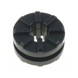 Manșon negru Øorif. pentru montaj 9mm, grosime panou max. 2mm, Øext. 14,5mm | Electronic-mag.ro | Componente Electronice