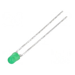 LED 3mm Verde Convex 1,9-2,4V 50° 0,63-1,2mcd | Electronic-mag.ro | Componente Electronice