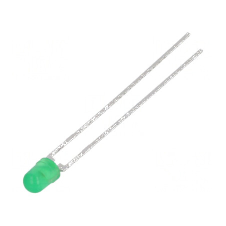 LED 3mm Verde Convex 1,9-2,4V 50° 0,63-1,2mcd | Electronic-mag.ro | Componente Electronice