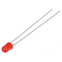 LED 3mm roșie 1÷2mcd 50° convex | Electronic-mag.ro | Componente Electronice