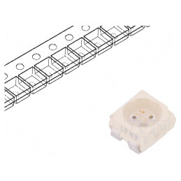LED SMD 3528 PLCC4 Roșie 71-140mcd 20mA 60° | Electronic-mag.ro | Componente Electronice