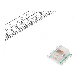 LED SMD 2020 RGB Programabil 2x2x0,84mm 3,7÷5,3V 2kHz | Electronic-mag.ro | Componente Electronice