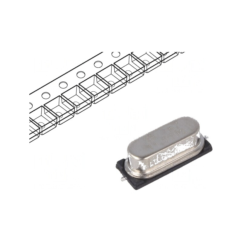 Rezonator cu cuarț 11,0592MHz ±30ppm 20pF SMD HC49SMD | Electronic-mag.ro | Componente Electronice Rezonator cu cuarț 11,0592MHz ±30ppm 20pF SMD HC49SMD | Electronic-mag.ro | Componente Electronice