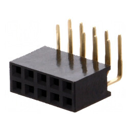 Conector şiruri pini soclu mamă 10 pini unghi 90° 2,54mm | Electronic-mag.ro | Componente Electronice