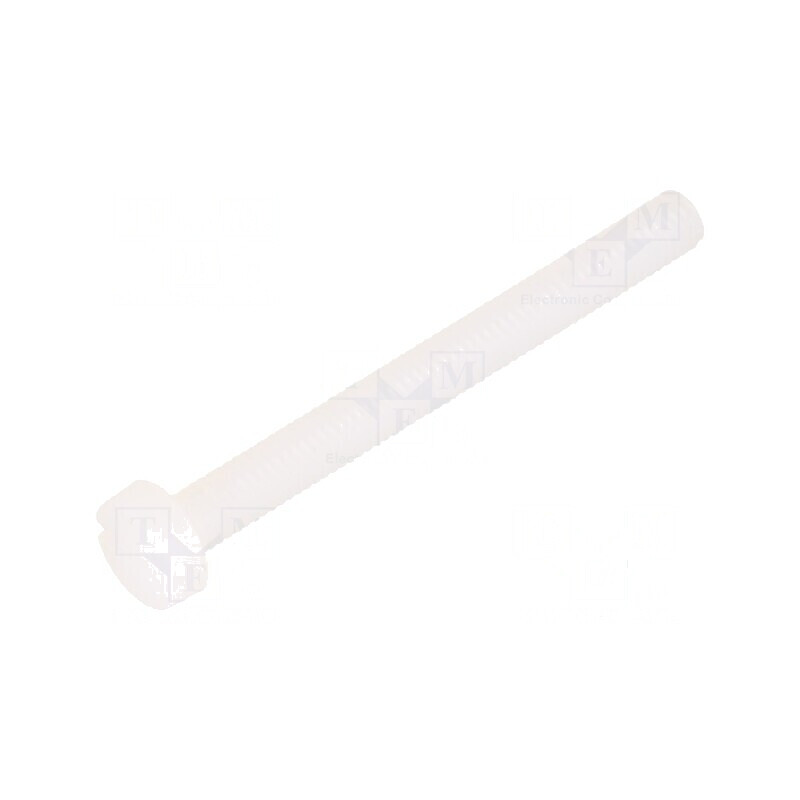 Şurub M3x30 cu cap rotund crestat din poliamidă 0,5mm | Electronic-mag.ro | Componente Electronice Şurub M3x30 cu cap rotund crestat din poliamidă 0,5mm | Electronic-mag.ro | Componente Electronice