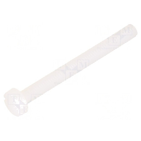 Şurub M3x30 cu cap rotund crestat din poliamidă 0,5mm | Electronic-mag.ro | Componente Electronice