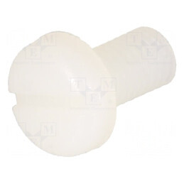 Şurub M5x10mm cu cap rotund crestat din poliamidă | Electronic-mag.ro | Componente Electronice