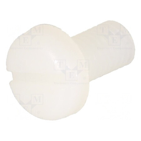Şurub M5x10mm cu cap rotund crestat din poliamidă | Electronic-mag.ro | Componente Electronice