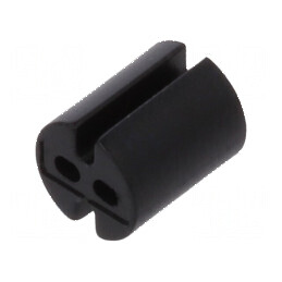 Bucșă de distanțare LED neagră Øext: 4mm, ØLED: 3mm, Lungime: 4,8mm | Electronic-mag.ro | Componente Electronice