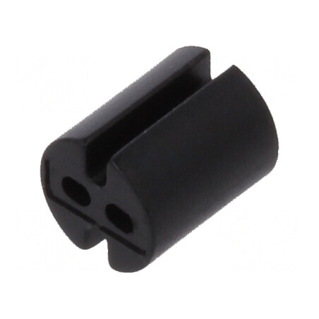 Bucșă de distanțare LED neagră Øext: 4mm, ØLED: 3mm, Lungime: 4,8mm | Electronic-mag.ro | Componente Electronice