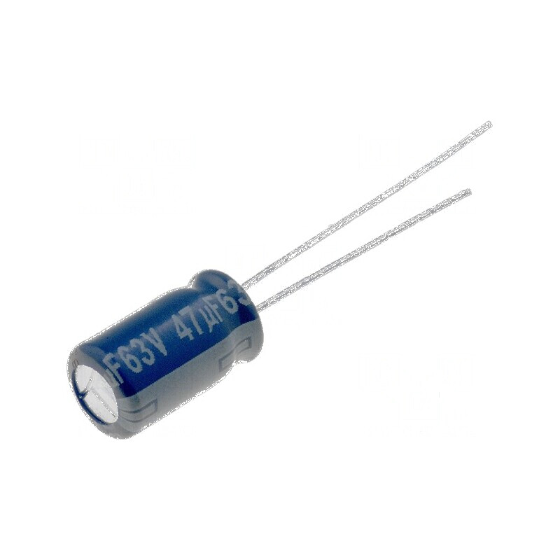 Condensator electrolitic 47uF 63V Ø6,3x11,2mm | Electronic-mag.ro | Componente Electronice