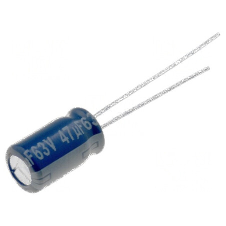 Condensator electrolitic 47uF 63V Ø6,3x11,2mm | Electronic-mag.ro | Componente Electronice