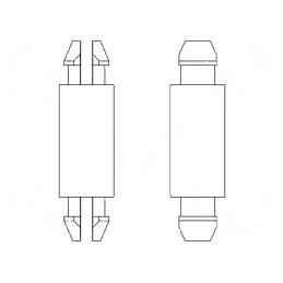 Distanțier PCB poliamidă 66 11,1mm clichet | Electronic-mag.ro | Componente Electronice