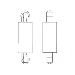 Distanţier PCB poliamidă 66 1,6mm clichet | Electronic-mag.ro | Componente Electronice