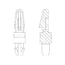 Distanțier PCB Poliamidă 66 4,8mm Clichet | Electronic-mag.ro | Componente Electronice