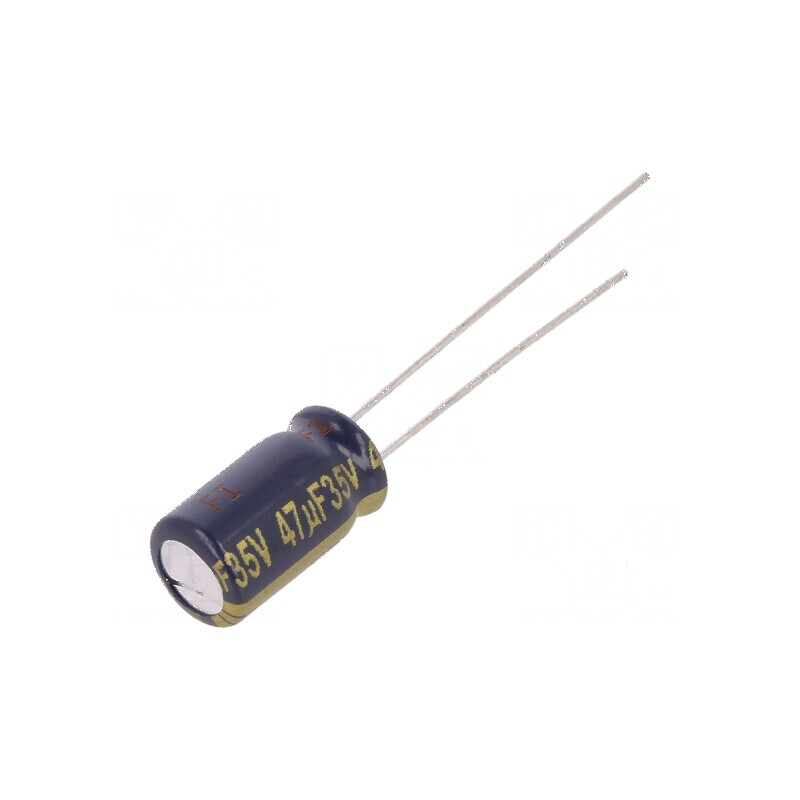 Condensator electrolitic low ESR 47uF 35VDC THT Ø6,3x11,2mm | Electronic-mag.ro | Componente Electronice Condensator electrolitic low ESR 47uF 35VDC THT Ø6,3x11,2mm | Electronic-mag.ro | Componente Electronice