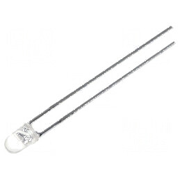 Emițător IR 3mm 940nm transparent 3,6mW 30° THT | Electronic-mag.ro | Componente Electronice