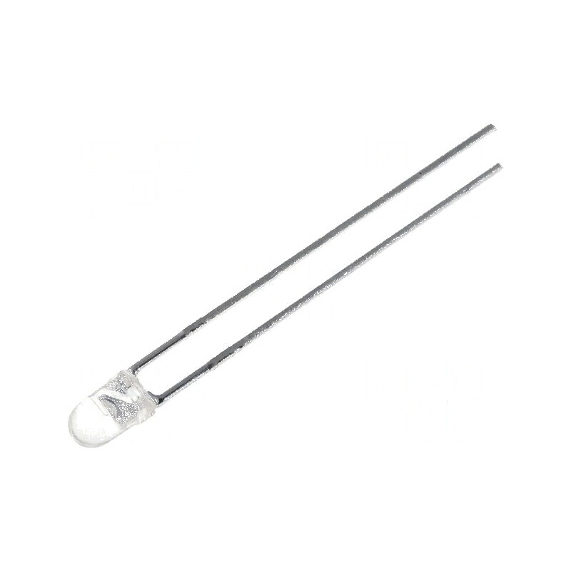 Emițător IR 3mm 940nm transparent 3,6mW 30° THT | Electronic-mag.ro | Componente Electronice