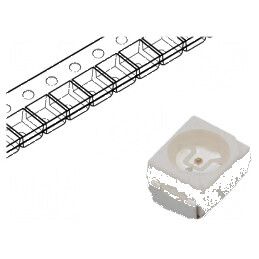 LED SMD 3528 Verde PLCC2 12-25mcd 3,5x2,8x1,9mm 120° 20mA | Electronic-mag.ro | Componente Electronice