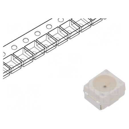 LED SMD 3528 roșie 150-350mcd 20mA 3,5x2,8x1,9mm | Electronic-mag.ro | Componente Electronice