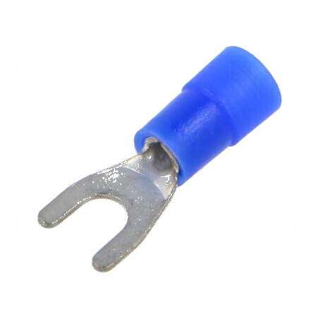Furcă M4 1,5÷2,5mm2 crimpat pe cablu izolată cositorit | Electronic-mag.ro | Componente Electronice