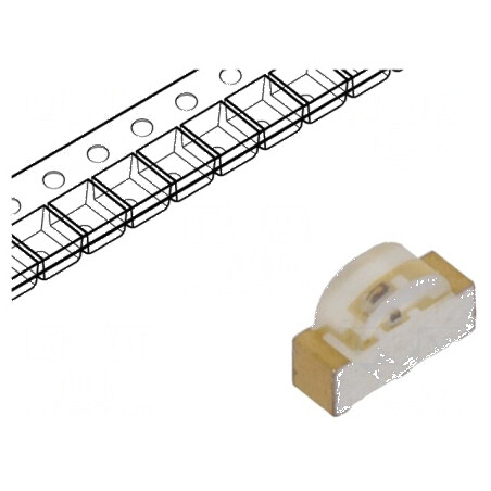 LED SMD 1208 roșie 20mA 630nm 3x2x1mm 115° | Electronic-mag.ro | Componente Electronice
