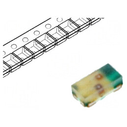 LED SMD 0603 roșie/verde 1,6x0,8x0,5mm 120° 20mA 52mW | Electronic-mag.ro | Componente Electronice