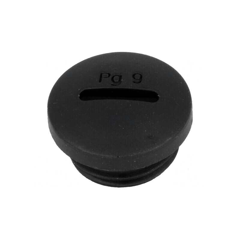 Capac protecție PG9 poliamidă neagră 10,4mm H 18,7mm Øext | Electronic-mag.ro | Componente Electronice