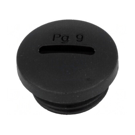 Capac protecție PG9 poliamidă neagră 10,4mm H 18,7mm Øext | Electronic-mag.ro | Componente Electronice